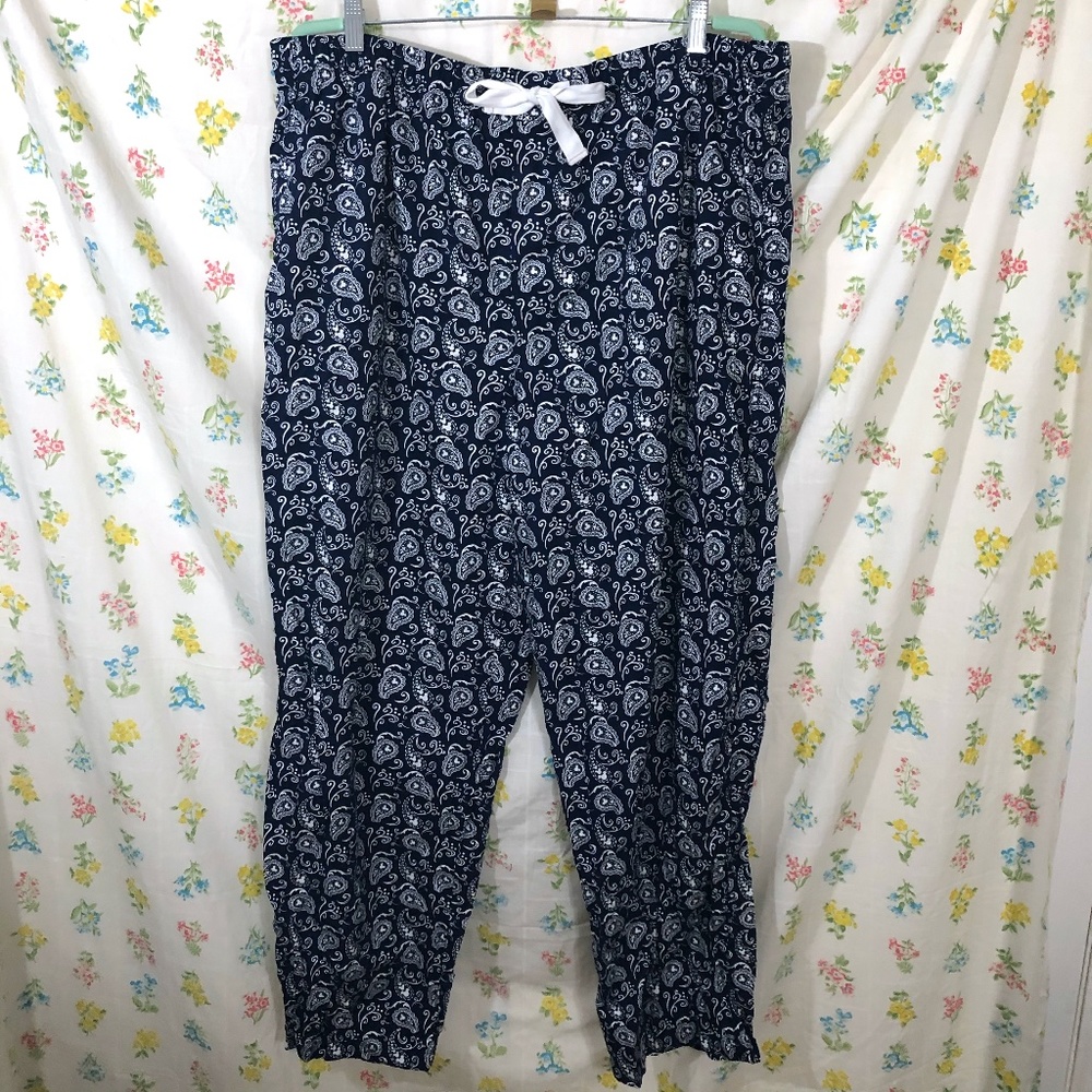 XXL Mickey Mouse navy paisley pajama pants